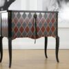 byra_harlequin_red_black.1_f Byrå Gustaviansk - Harlequin Red-Black-Goild Gustavian - Till Salu