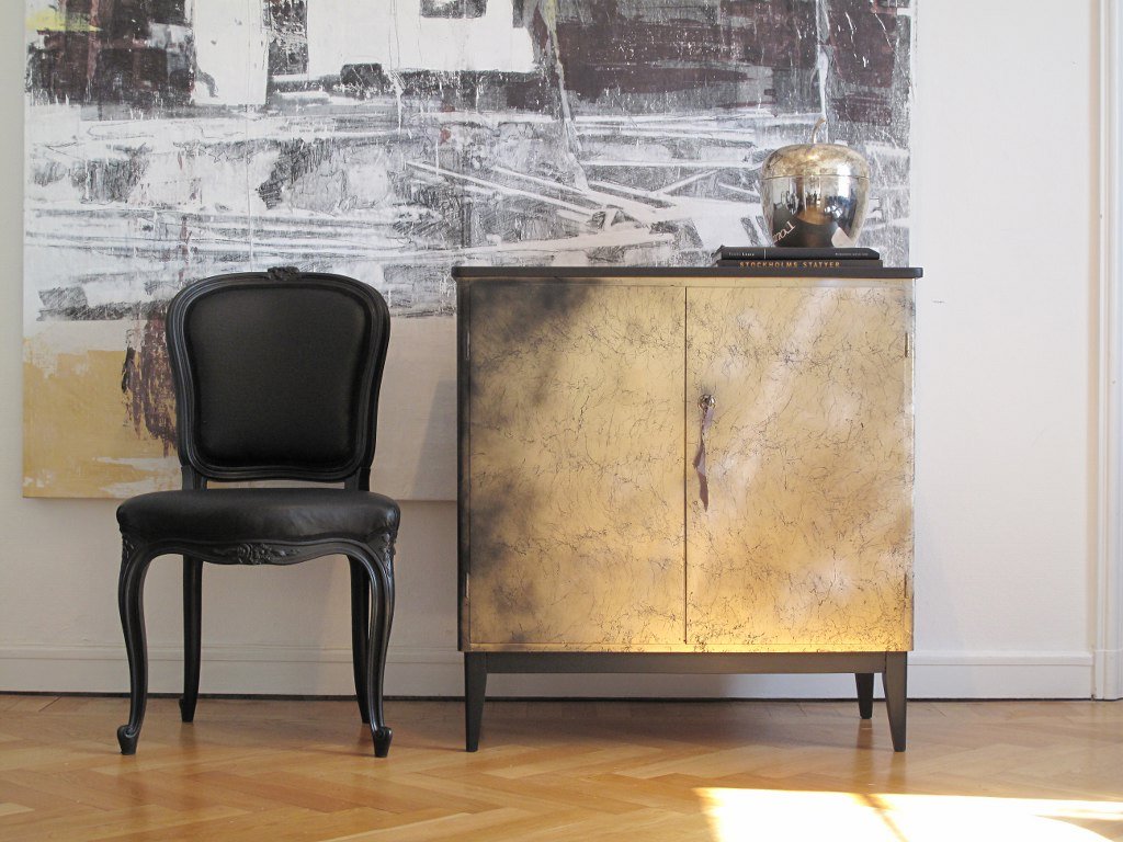Skåp Swedish Modern ca 1930 Svart/Guld/Vitt - Sålt - Liknande kan beställas