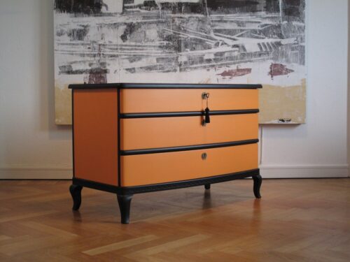 byra-144.1_f SÅLT - ART DECÓ SVART/ HERMÉS-ORANGE - LIKNANDE KAN BESTÄLLAS