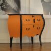 byra-239_f SÅLT - ANTIK ROKOKO - SVART & HERMÉS-ORANGE - LIKNANDE KAN BESTÄLLAS