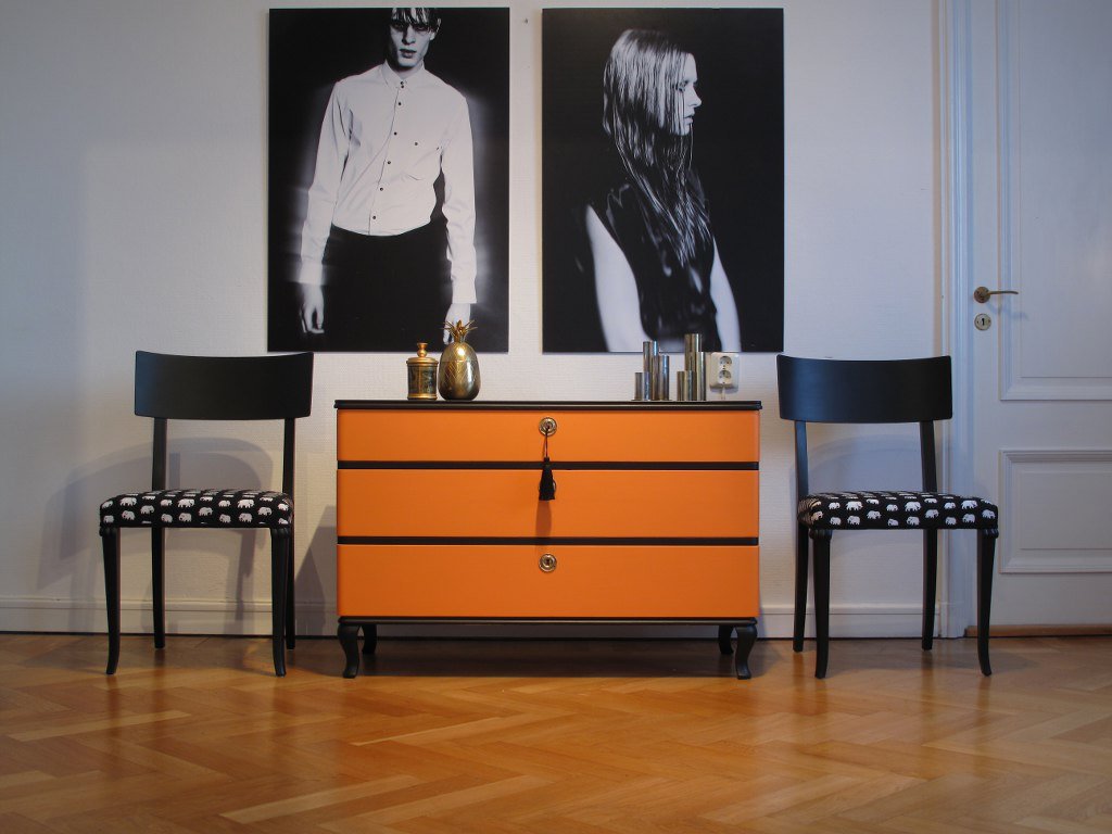 byra-98.2_f Byrå Art Decó - Hermés-orange - Sålt - Liknande kan beställas