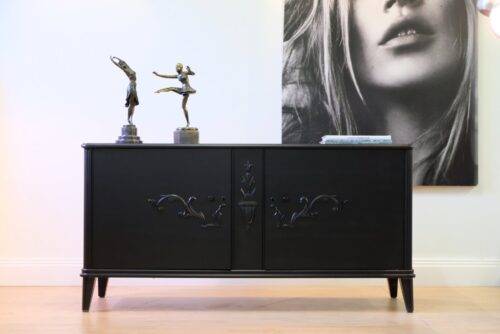 sideboard-ca-1930-matt-svar_f SÅLT - SIDEBOARD CA 1930 - PIANO BLACK - LIKNANDE KAN BESTÄLLAS