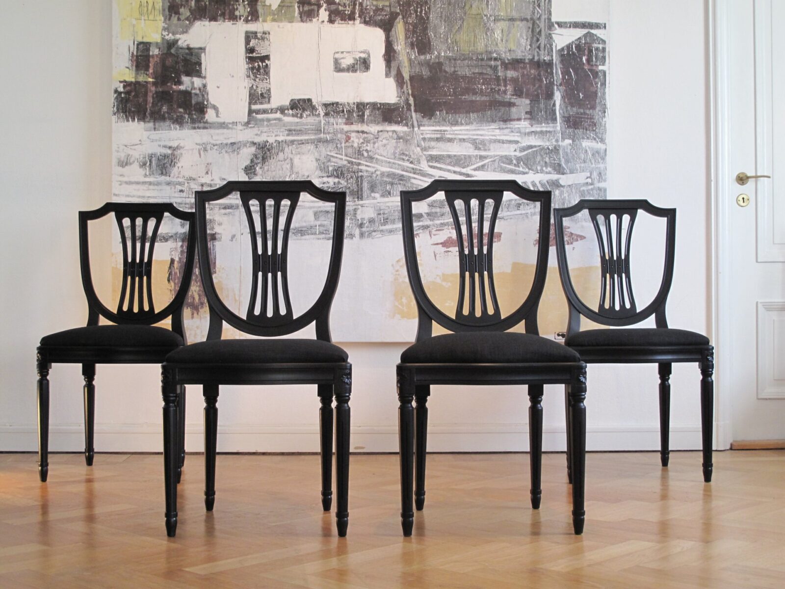 stolar-190.3_f SÅLT - STOLAR GUSTAVIANSKA - ART DECO - LIKNANDE KAN BESTÄLLAS