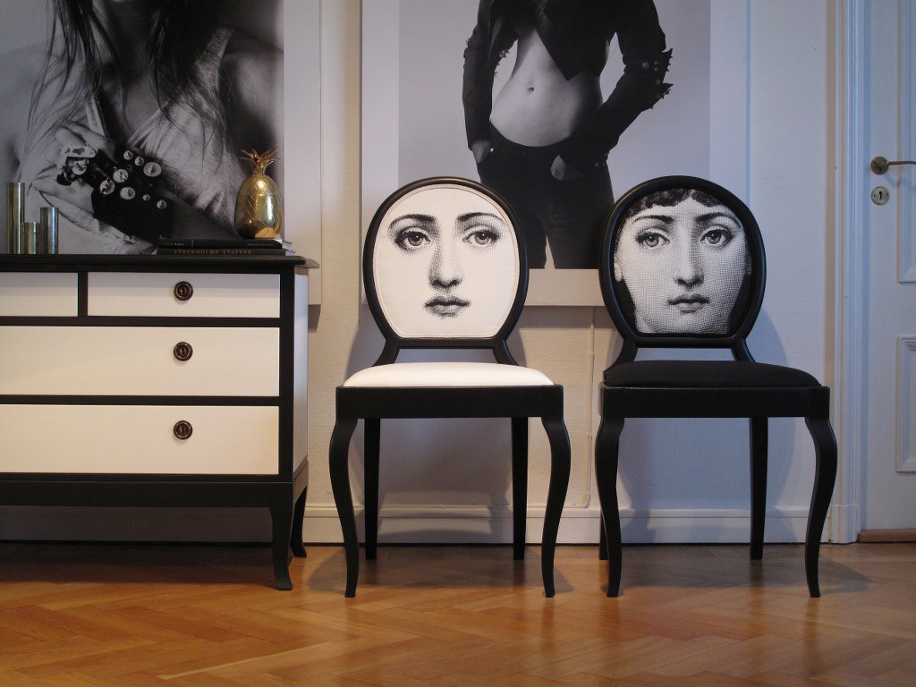 Sålt - Antika stolar Fornasetti - Liknande kan beställas